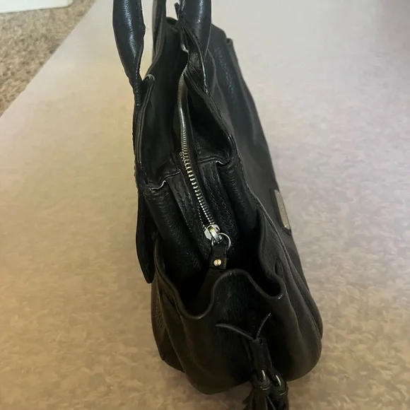 Cole Haan Black Leather Shoulder Bag - Picture 4 of 5